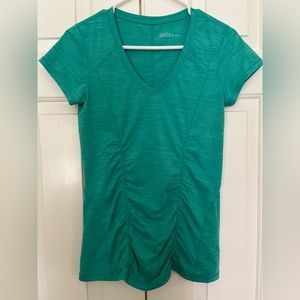 ZELLA Women’s Ruched V-Neck Athletic T-Shirt Purple Size S